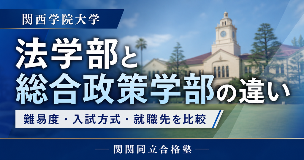 関西学院大学法学部と総合政策学部の違い｜難易度・入試方式・就職先を受験生向けに比較のアイキャッチ画像