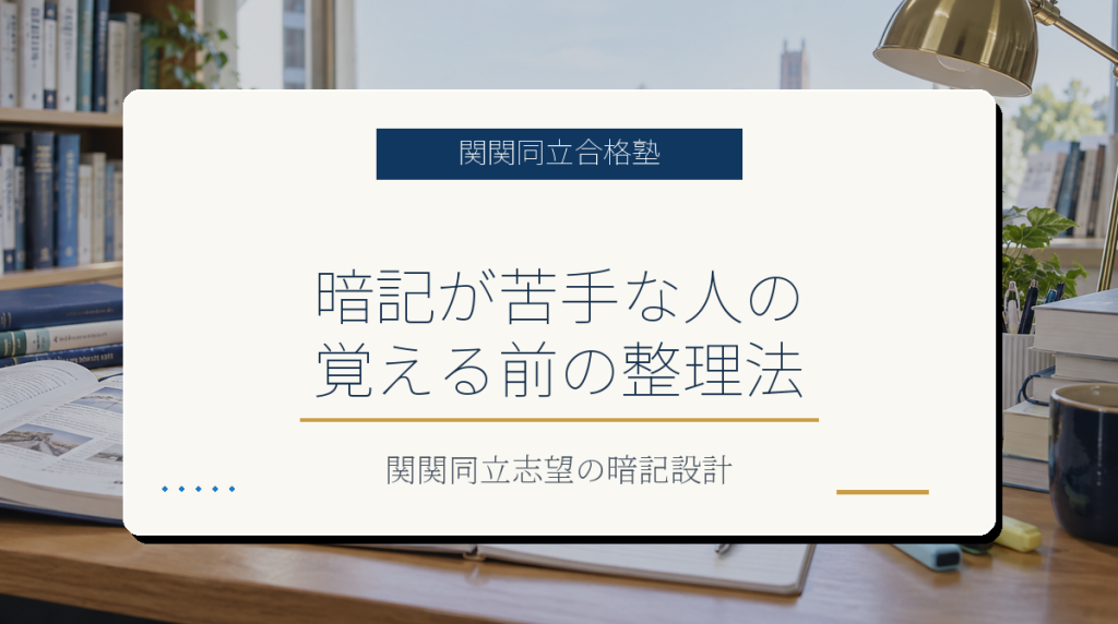 関関同立志望で暗記が苦手な人向けの覚える前の整理法アイキャッチ画像