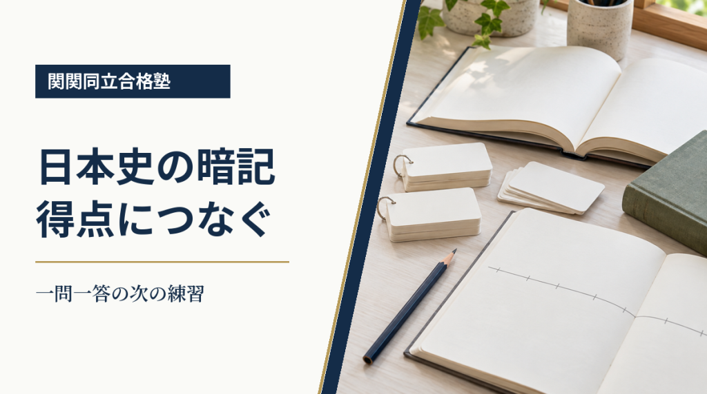 関関同立合格塾：日本史の暗記を得点につなぐ。一問一答の次の練習