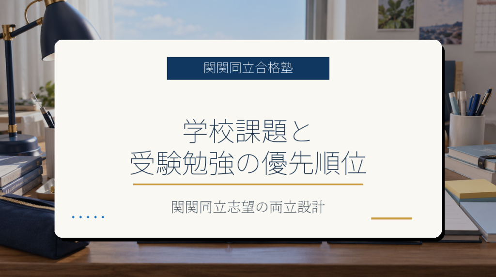 関関同立志望が学校課題と受験勉強を両立する優先順位のアイキャッチ画像